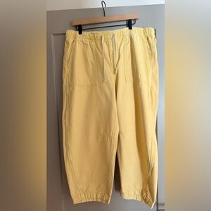 GAP factory Yellow Pull-On Barrel Pants